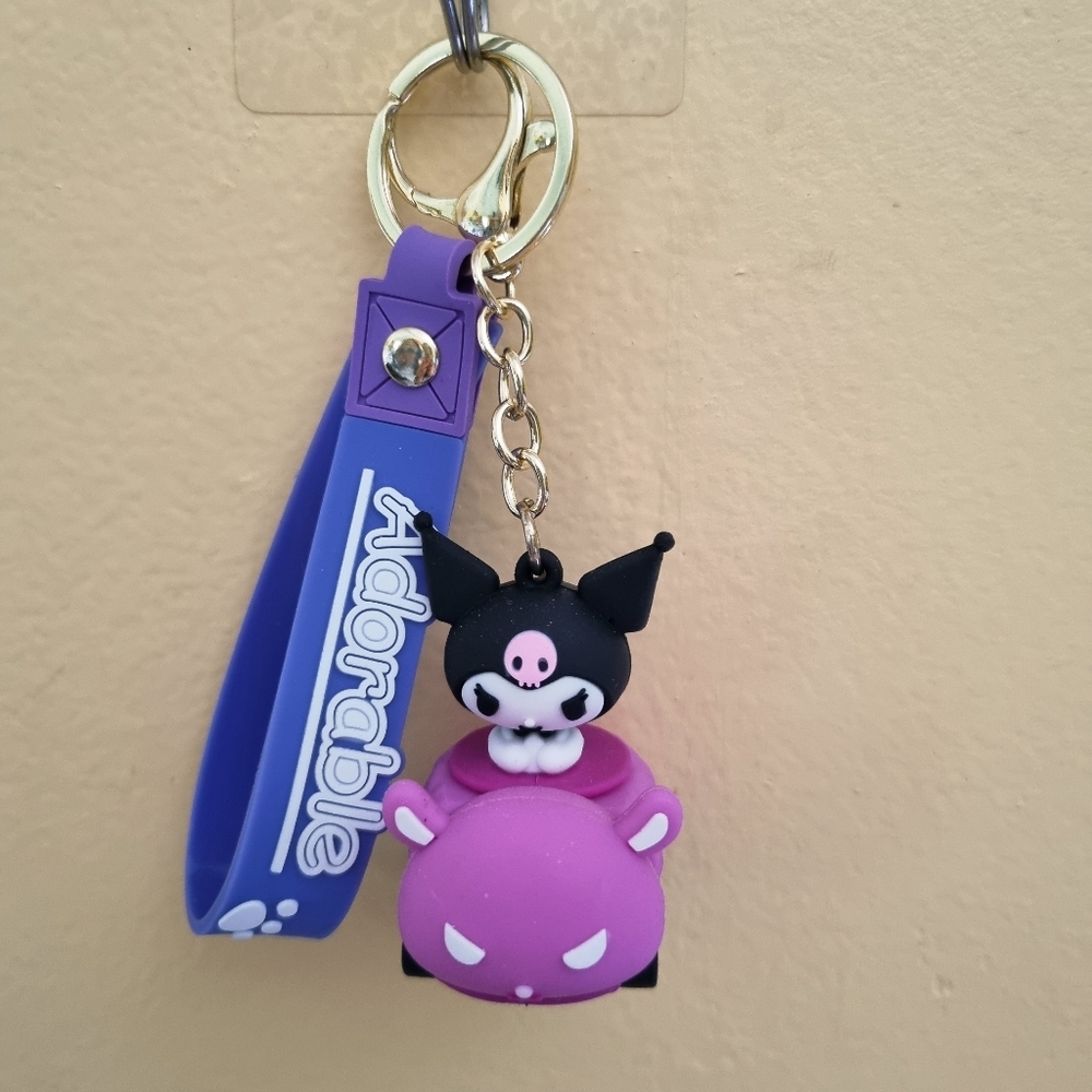 Sanrio Hello Kitty Kuromi 3D Figure Bag Clip-On Keychain Bag Backpack Accessorie